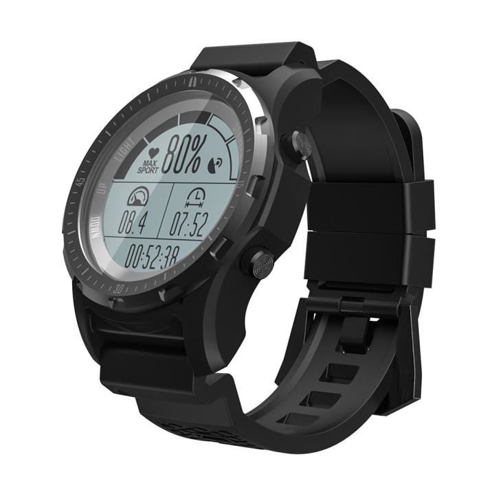 Montre connectée,Makibes BR2 GPS boussole compteur de vitesse Sport montre Bluetooth randonnée multi sport fitness - Type black