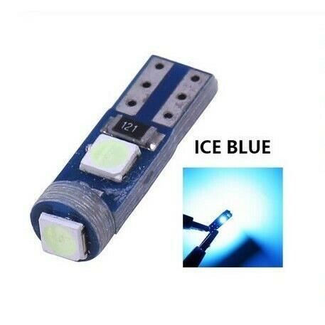 Ampoule T5 LED W1.2 Bleu glacial Canbus Veilleuse SMD Miroirs lampe tableau bord