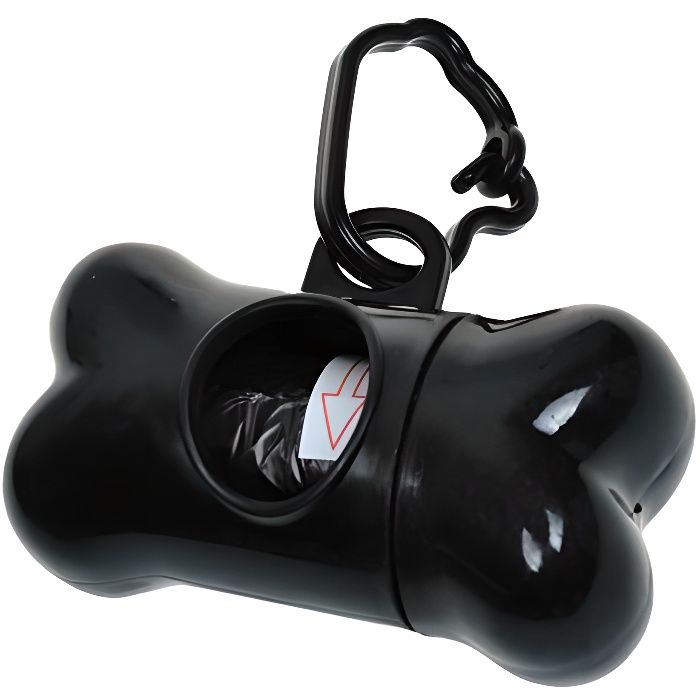 Distributeur de Sacs Noir Ramasse Crottes Déjection Canine Chien Promenade Hygiène