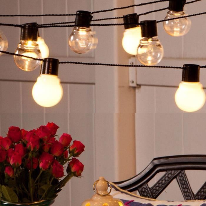 6M 20 Globe ampoule LED chaîne lumière fée lumière extérieure Led chaîne G50 ampo - Modèle: transparent bulb EU plus - MILEDCA15547