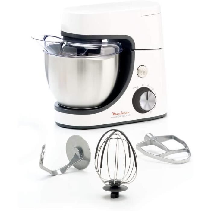 MOULINEX ROBOT PATISSIER MASTERCHEF GOURMET 8 Vitesses Pulse Pétrin Fouet Flex Batteur Électrique Mousse Chocolat Pain Pizza Dessert