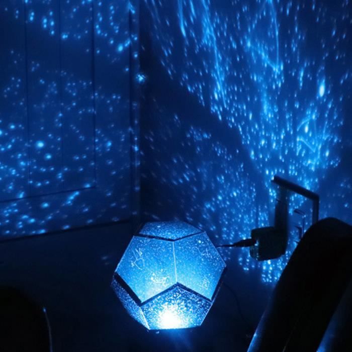 Lumière de Ciel étoilé, Lampe de Projection de Rotation alimenté par USB Cadeaux d'anniversaire de Saint Valentin (Bleu)