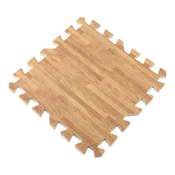 Dilwe tapis de sol pour la maison 9 pièces imitation bois mousse souple exercice tapis de sol gymnase enfants tapis de jeu grain de