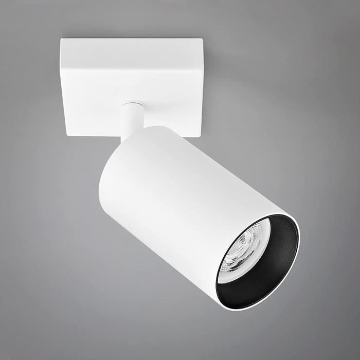 Plafonnier LED Spot Orientable, Plafonnier Luminaire ampoule LED GU10 5W incluse, applique murale LED 400lm Blanche chaude 3000 A441