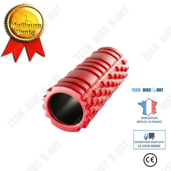 TECTAKE Rouleau de Massage Foam Roller Sport Fitness en Mousse EVA Rouge COSwk34154
