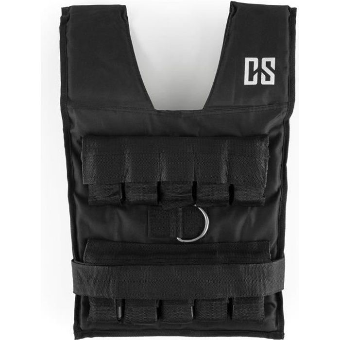 CAPITAL SPORTS Monstervest Gilet lesté de poids en métal pour exervices core fitness , cross-training : total 20 kg - noir