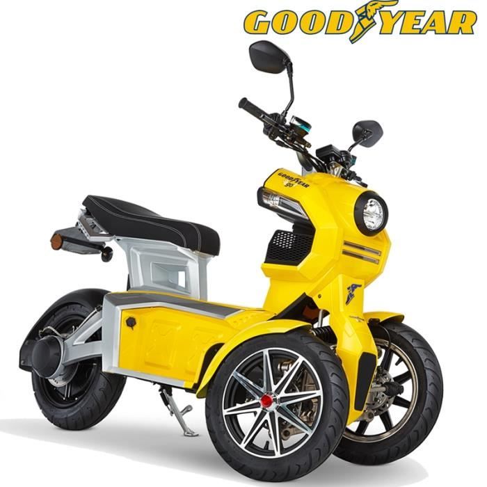 Scooter moto électrique adulte 3 roues Good year EGO2 DOOHAN ITANK 50 jaune