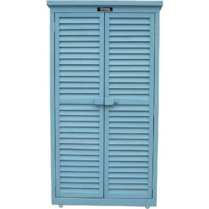 Armoire de jardin -Space- - 87 x 46.5 x 160 cm - Bleu ciel