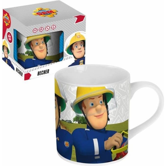 Sam Le Pompier - Fireman Sam - Enfants Tasse Mug Céramique dans Boîte Cadeau 300ml