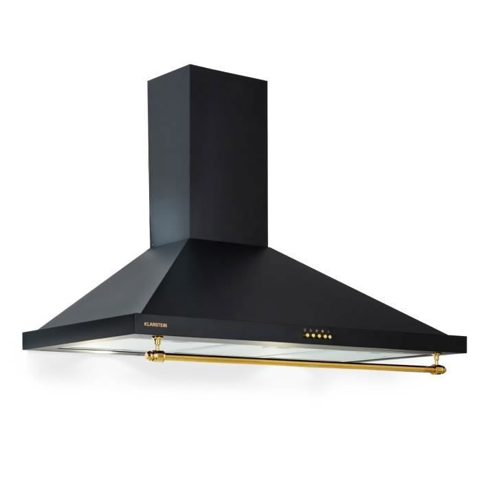 Hotte aspirante - Klarstein Montblanc 90 - 610 m³-h - 165 W - 2 x 1,5 W - LED - Noir