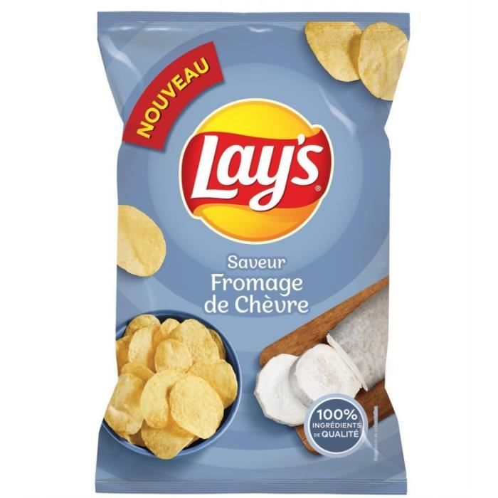 LAY'S - Chips Fromage De Chèvre 120G - Lot De 4