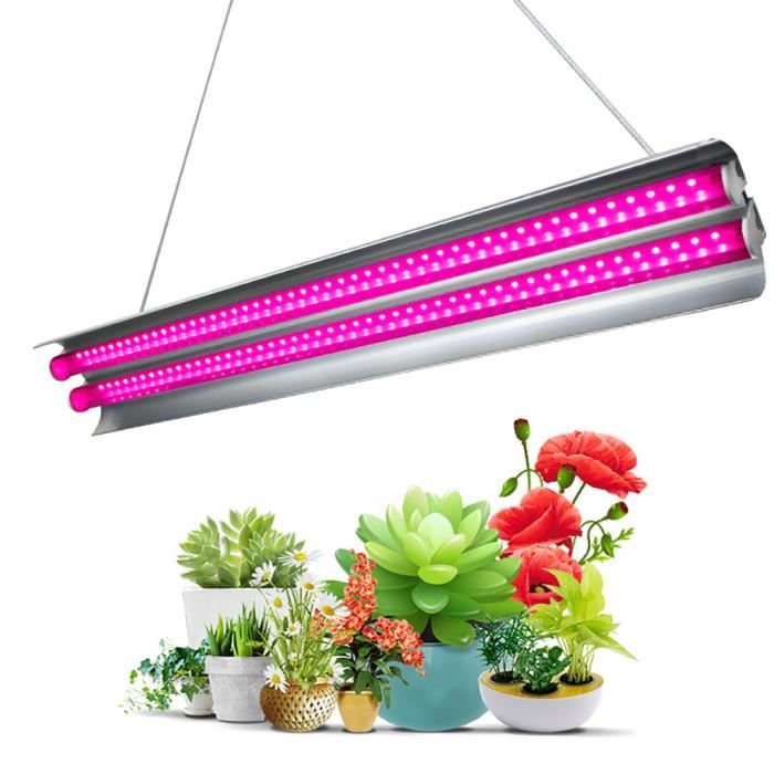 2ft LED Grow Light Double Tubes Full Spectrum 60W lampe croissante pour plantes d'intérieur