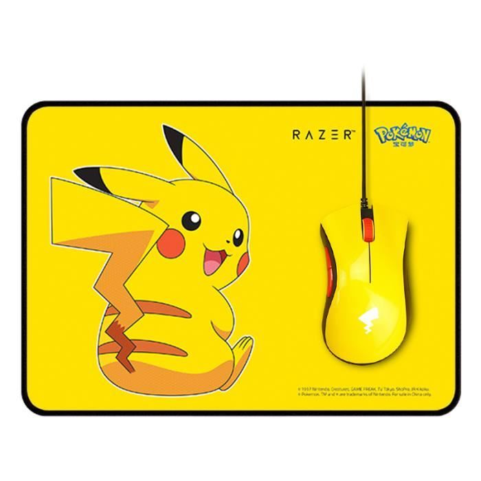 Razer Pokemon Pikachu Edition Gaming Mouse with Pad for Girls - Exclusivité Chine (sans clavier)