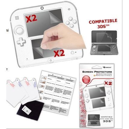 2 Films de Protection d'Ecran 3DS