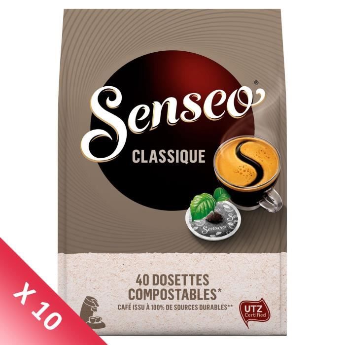 SENSEO Café Dosettes Classique - Lot de 10 x 40 dosettes