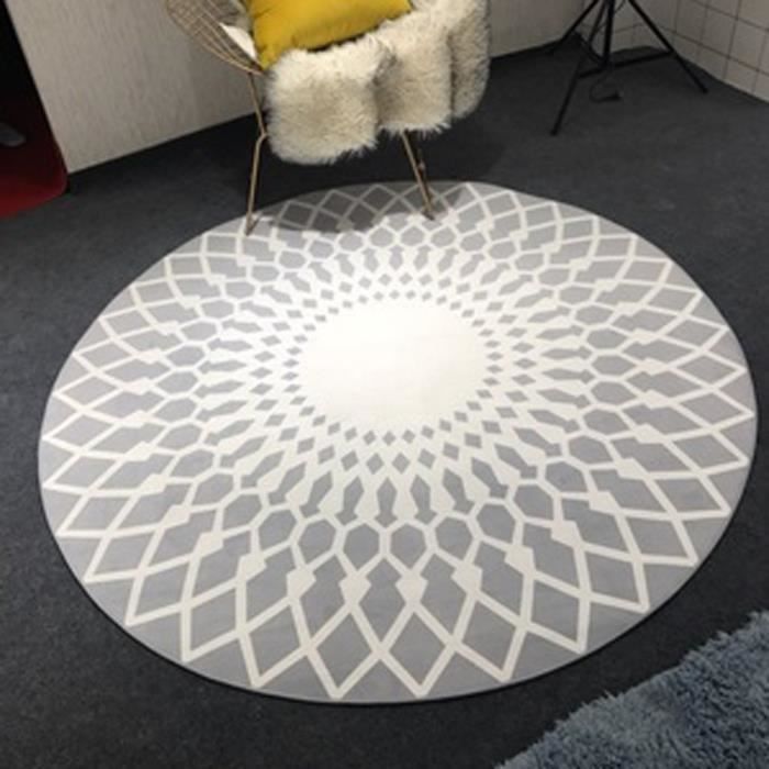 Nordic mode noir et blanc salon table basse grand chambre étude ronde ( taille : 90cm )