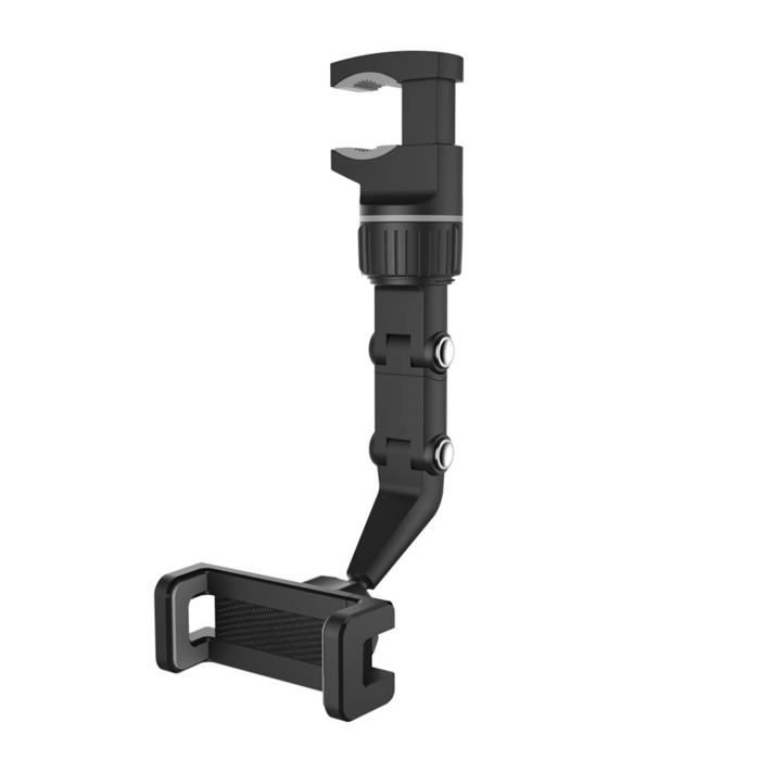 support telephone,Grey--Support de téléphone portable rotatif à 360 ° pour voiture, clip universel de montage de rétroviseur pour GP