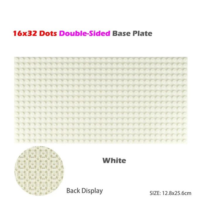Plaque De Construction Grande 38.4x38.4 Cm - 2 Pièces Vert & Jaune - Compatible Duplo