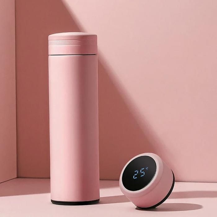 Tasse thermos en acier inoxydable avec affichage de la température bouteille thermos tasse isotherme sous vide extérieure 500ml