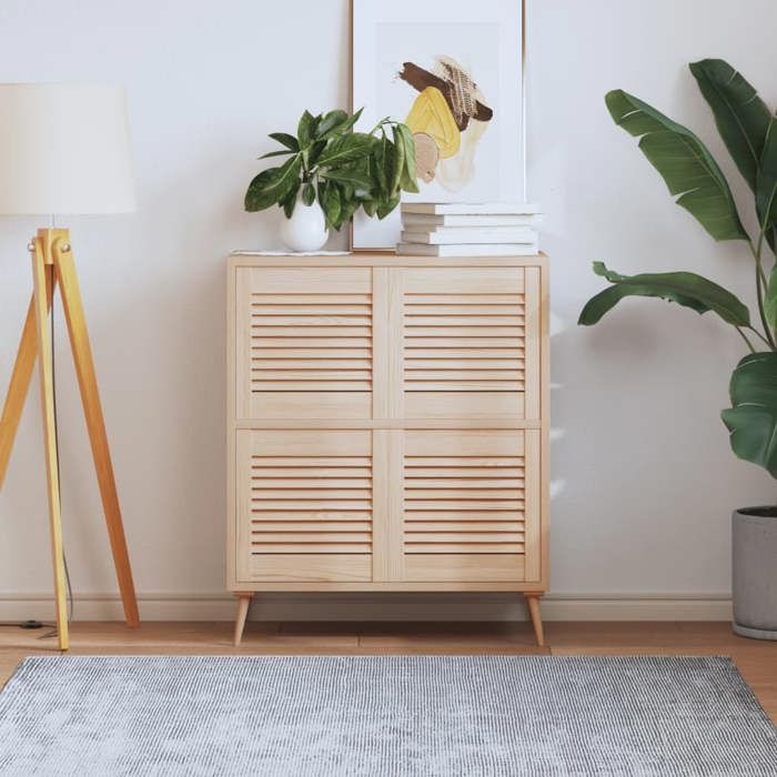 Nouveau Portes darmoire à persiennes - Lot de 4 - BMD - 395x394 cm pin massif BELLE - VENTE FLASH9054650