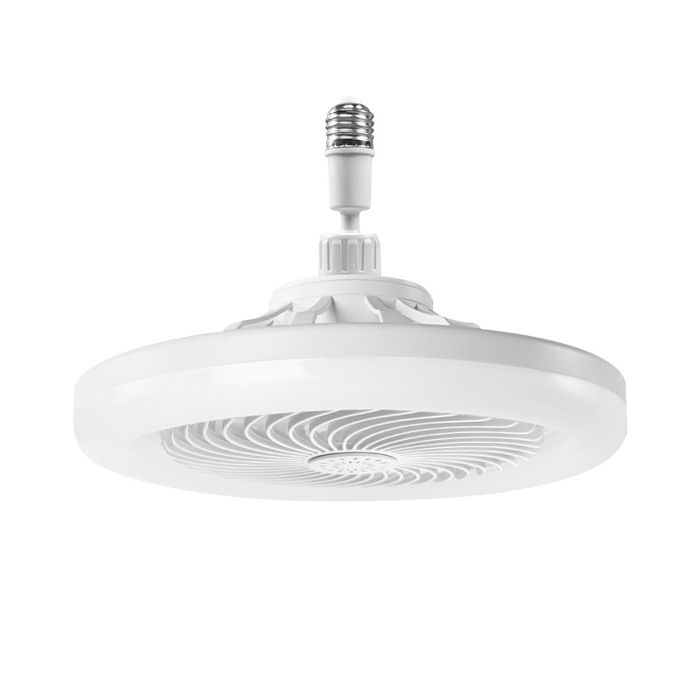 Ventilateur de plafond avec lumière intégrée 50W LED lumière ventilateur de plafond encastré tête universelle Blanc-Olive - Nobrand