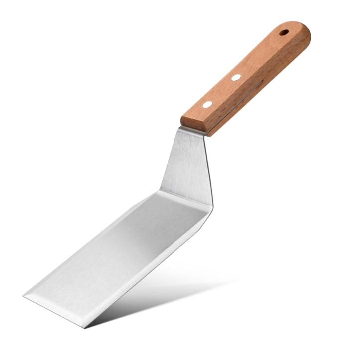 Truelle En Acier Inoxydable Avec Manche En Bois 130 X 580 Mm 533624