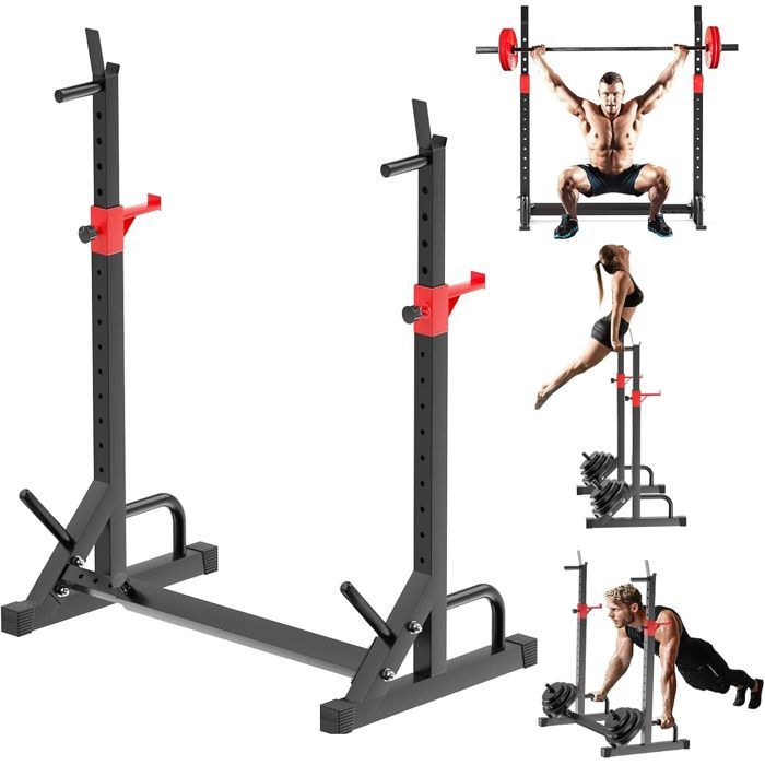 Support pour Squats - Support pour Haltères - Musculation à Domicile - Support de musculation pour Squats Multifonctionnel