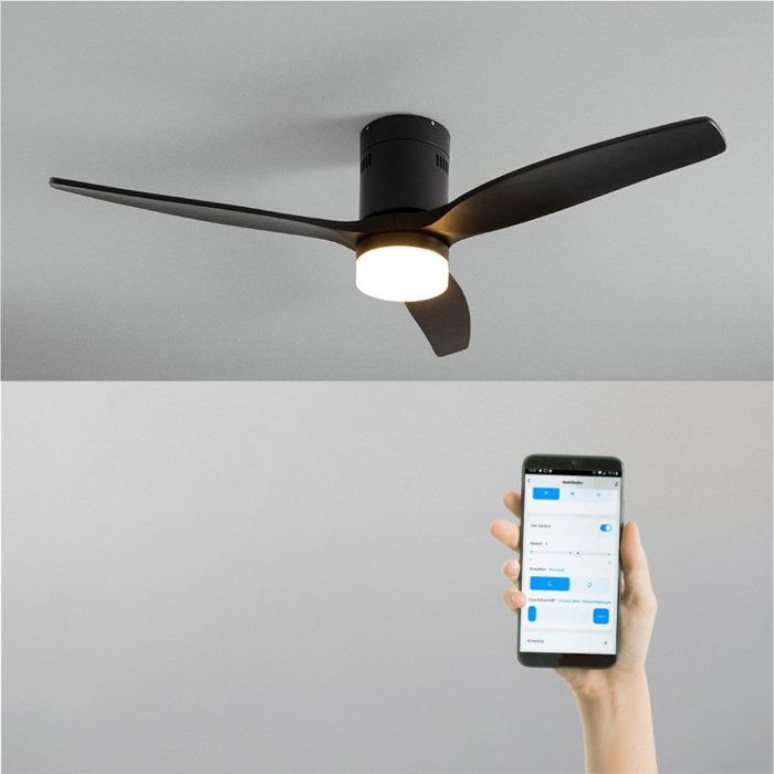 Ventilateur de plafond - Create - WIND CALM NATURAL WOOD - Silencieux - Bois - LED 18W - Create