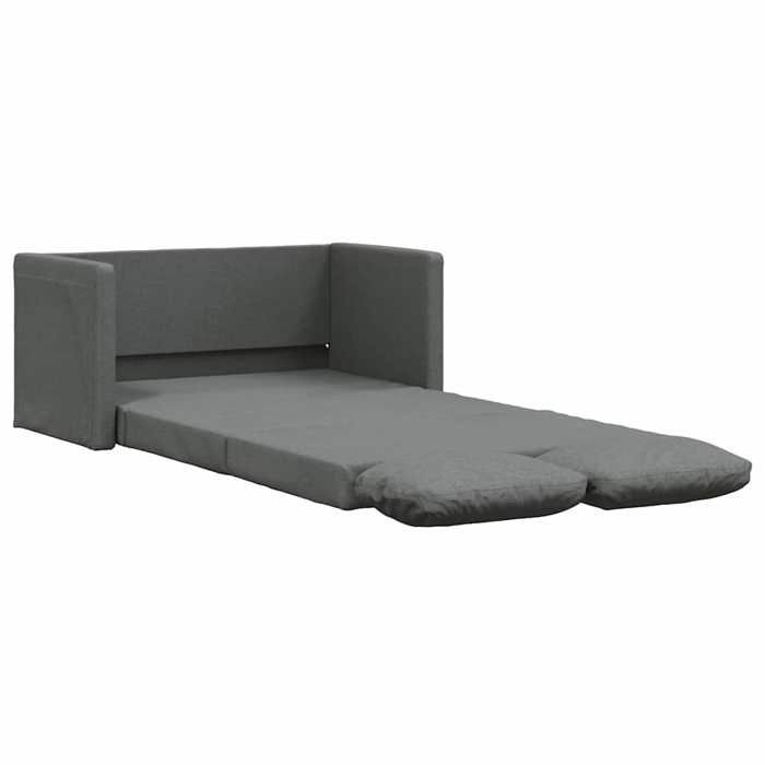 CHIC Canapé-Lit - Lit gigogne Convertible - 2 en 1 gris foncé 112x174x55 cm tissu - 112x60x55 cm 131034 S11