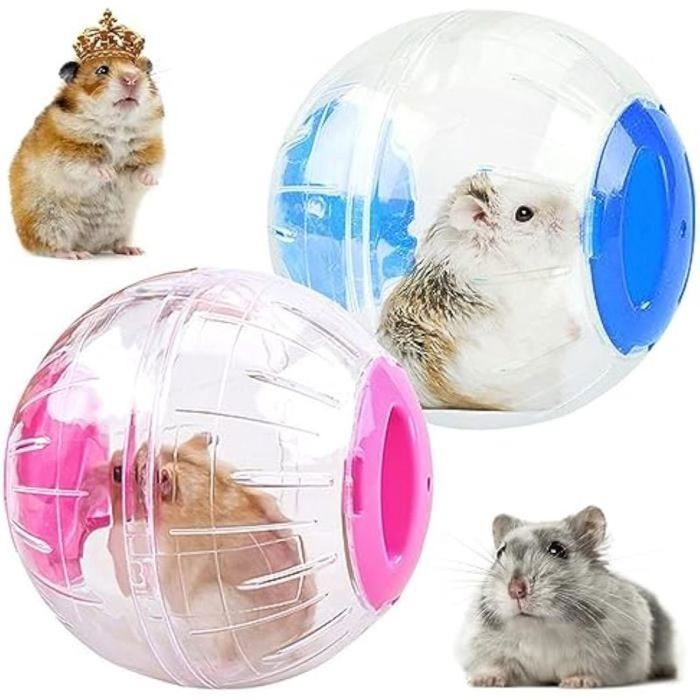 Crystal Hamster Ball - Hamster Exercise Ball - White - Transparent - Toy - Multicolor Plastic Rodent Exercise Wheel