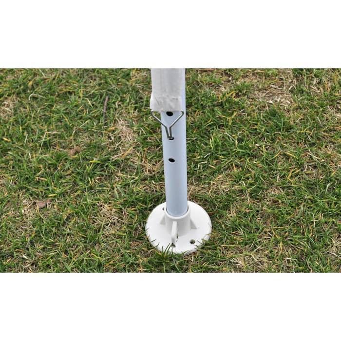 Belvédère de jardin à toit pyramidal - WIENS - 3x3 m - Blanc - Acier peint - Polyéthylène - Hauteur 25 m - Imperméable