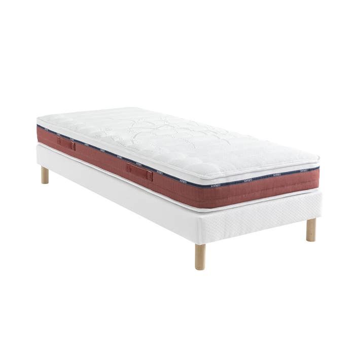 Ensemble matelas 100% latex sommier Constellation et pieds Crépuscule 600 - SOMEO 90x190 - Blanc - Garantie 7 ans - Someo Ensemble matelas 100% latex sommier Constellation et pieds Crépuscule 600 - SOMEO 90x190 - Blanc - Garantie 7 ans - Someo
