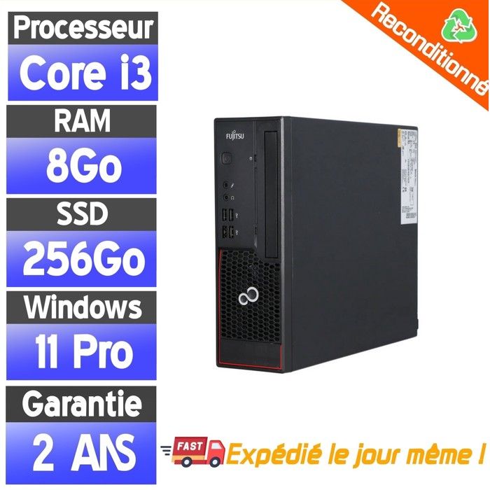 Ordinateur Bureau Compact TeamsPos TP7000S i3 8Go RAM SSD 256Go Mini PC - Fujitsu siemens