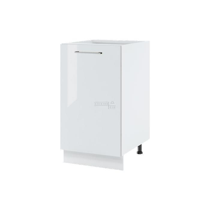 Meuble bas de cuisine Bellissi Blanc Brillant 1 porte L 45 cm - Cuisineandcie Meuble bas de cuisine Bellissi Blanc Brillant 1 porte L 45 cm - Cuisineandcie
