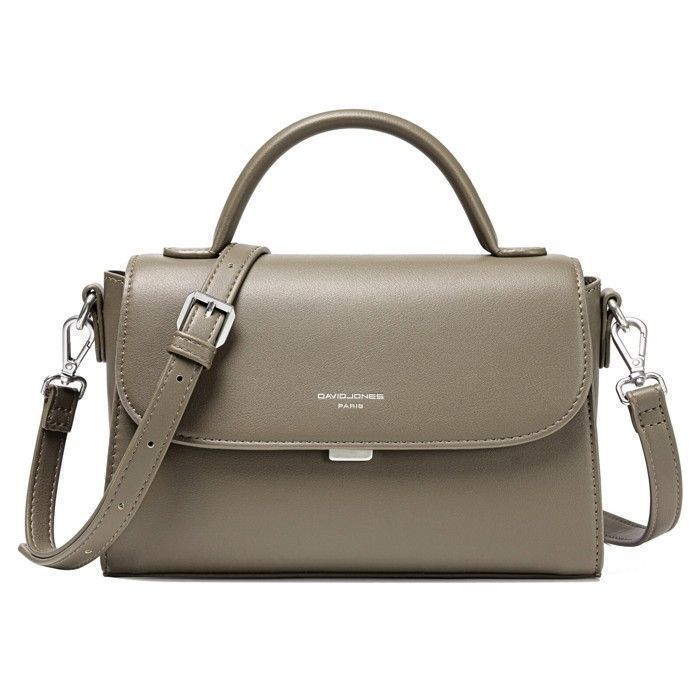 David Jones - Sac Bandoulière à Rabat Cuir PU Femme - Marron Taupe
