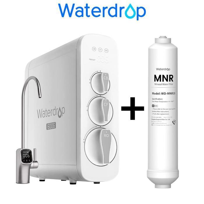 Waterdrop WD-G3P600 Système de filtration d’eau par osmose inverse RO avec 1 filtre à eau WD-MNR35