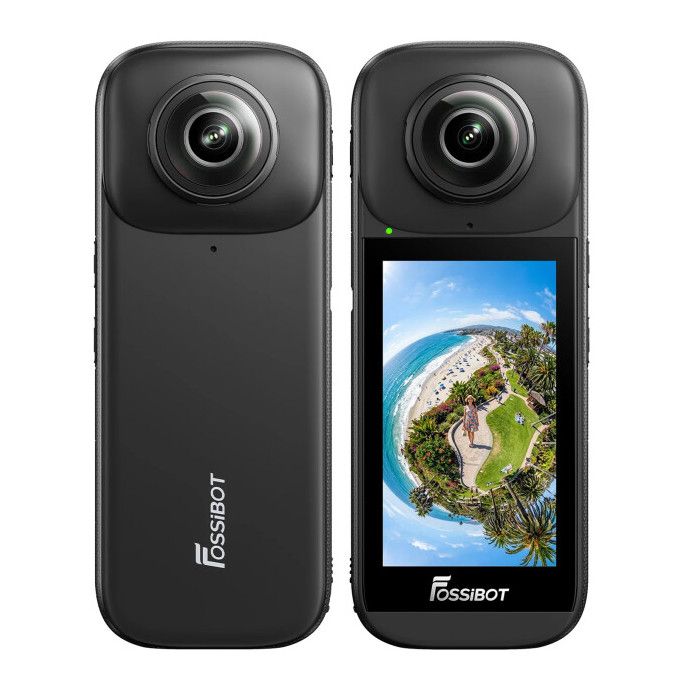 Caméra sport - FOSSiBOT FC360 - Batterie 1800 mAh - Capteur 1/2 pouce - FOV ultra-large de 200 - Noir