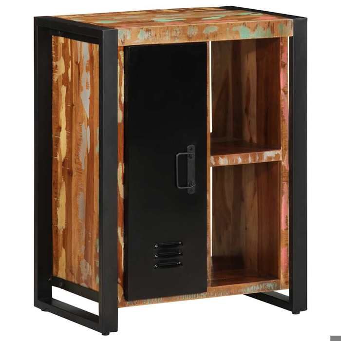 Multicolore Commode Salon CHIC Buffet bas/Cabinet 1 PC multicolore 55x35x70 cm bois massif récupération N12777