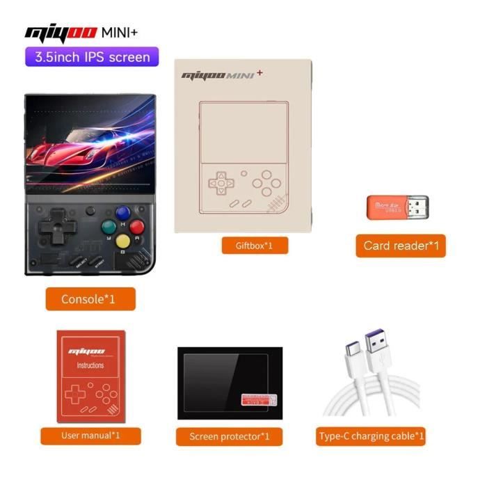 Console De Jeu Rétro Portable Avec écran IPS 5,5 Pouces - Plus De 4000 Jeux Classiques, Sortie TV, Batterie Intégrée - 9