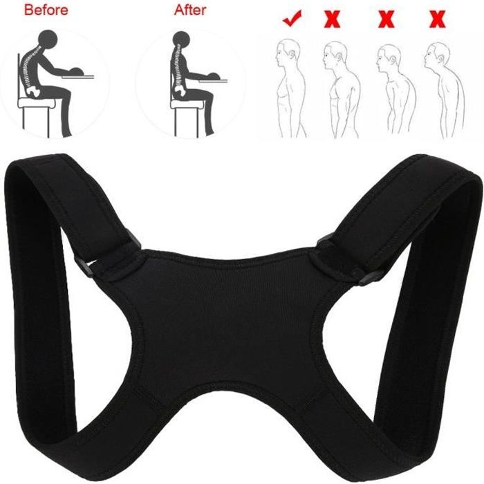 Bande Redresse Dos R glable Correction de Posture Epaule Support