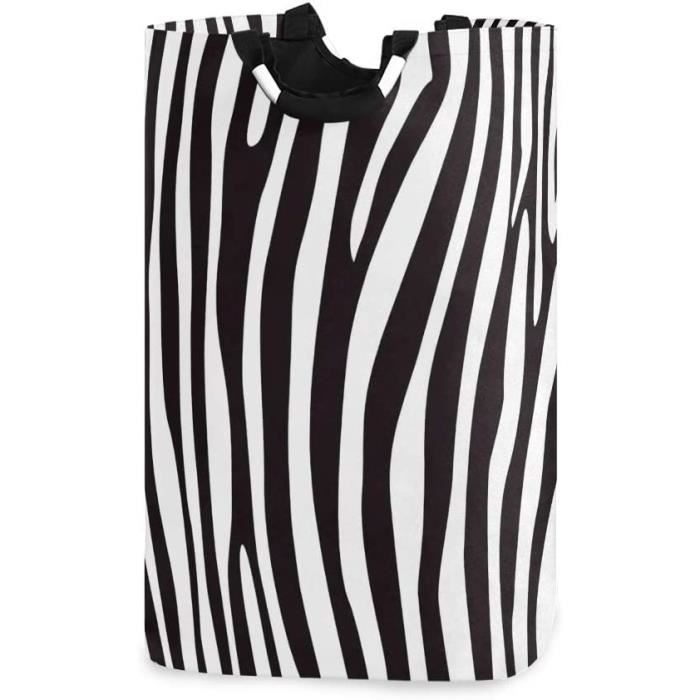 Panière à Linge Enfant 63L Motif Zèbre - Vert Imperméable | Rangement Jouets Et Vêtements