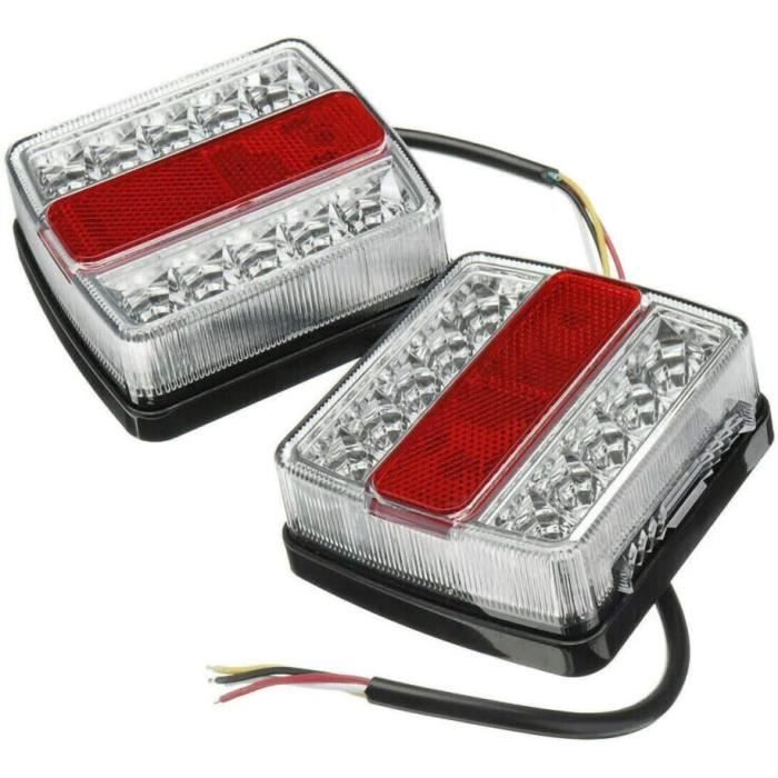 Kit de feux arrière LED submersibles | Feux de remorque LED multifonctions 15,2 cm | Comprend des connecteurs électriques et du matériel de montage