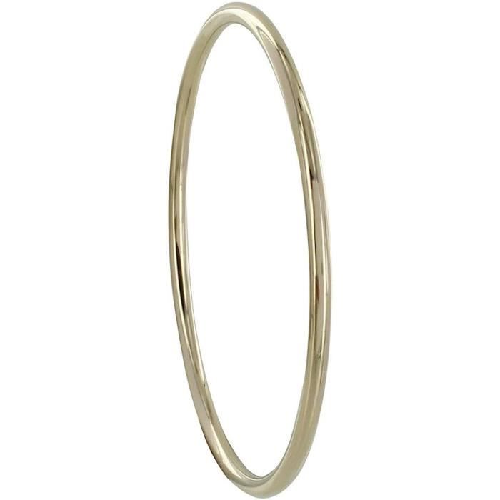 Bracelet Jonc Rigide Torsadé Mat Et Brillant En Or Blanc 18 Carats
