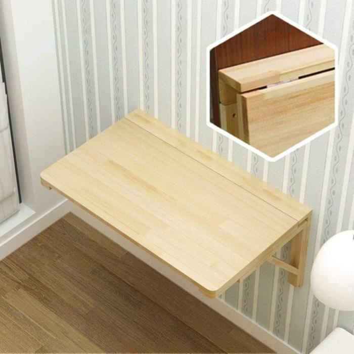 Table Murale Pliante Blanche 120x40 Cm - Bureau, Buanderie, Cuisine - Support Jusqu'à 68 Kg - 8