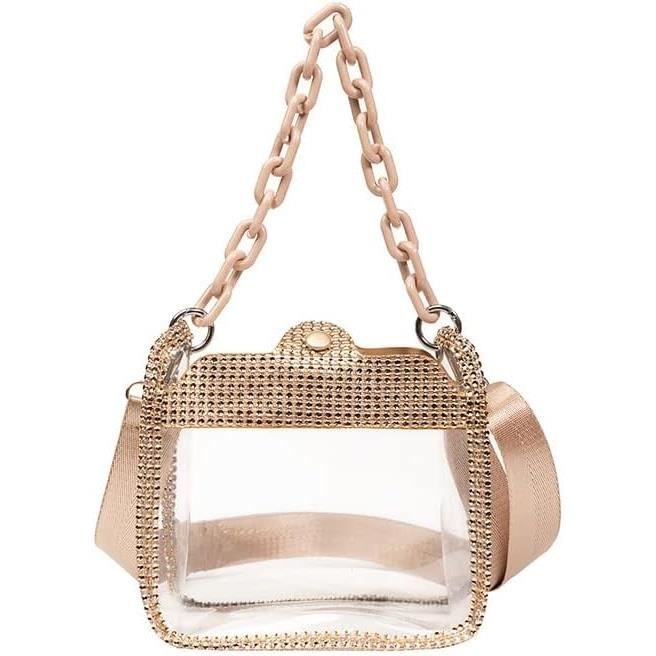 Sac Transparent Pour Femme Sac A Main Transparent Approuve Par Le Stade Sac A Main A Bandouliere Sac A Bandouliere Sa H2077 Z01 Champagne Cdiscount Bagagerie Maroquinerie