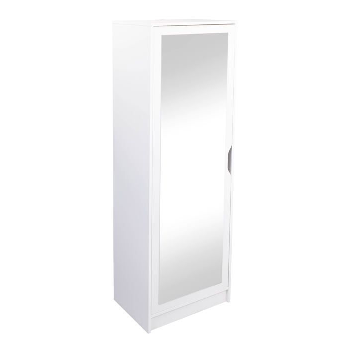 Meuble à Chaussures avec Miroir Lilo 189cm Blanc Pratique & Utile 1