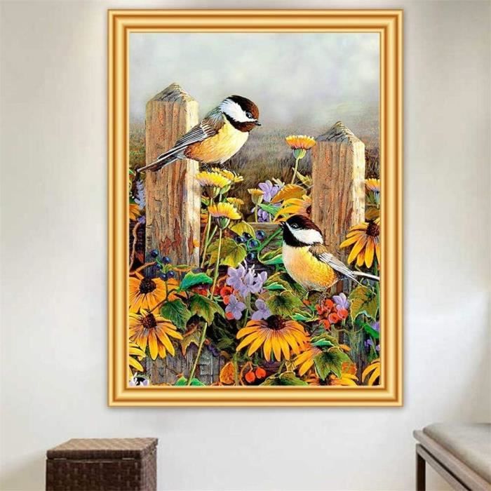 Diamond Painting Adulte DPIDEA Diamond Painting Für Erwachsene, Diamond Painting Weiße Rose 5D Kit Diamond Painting