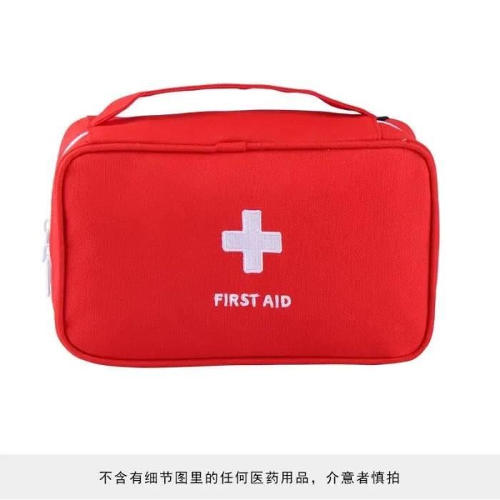 Trousse De Premiers Secours Extérieure - PVC Rouge Portable - Vide (sans Produit)