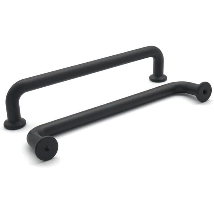 Poignées De Tiroir Noires Et Dorées - Lot De 2 - 14,7 X 3,5 Cm - Design Moderne Pour Meubles Cuisine, Armoire - Rénovation Déco - 1
