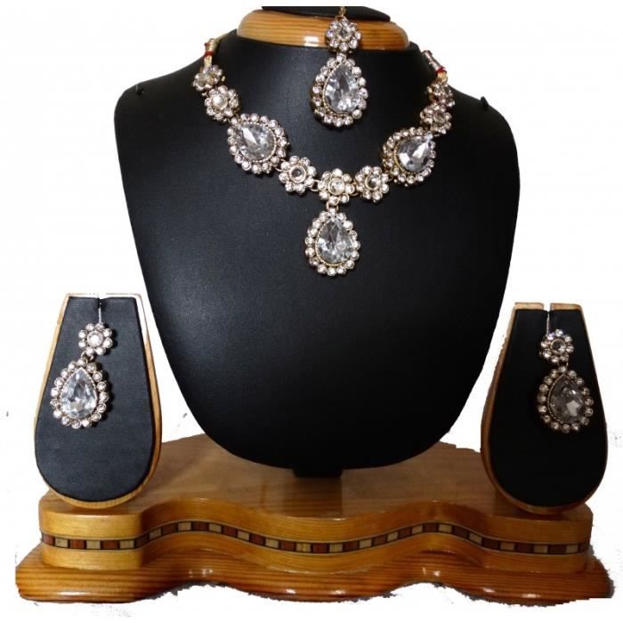 PARURE BIJOUX INDIENS PAS CHER DORE BOLLYWOOD Achat Vente